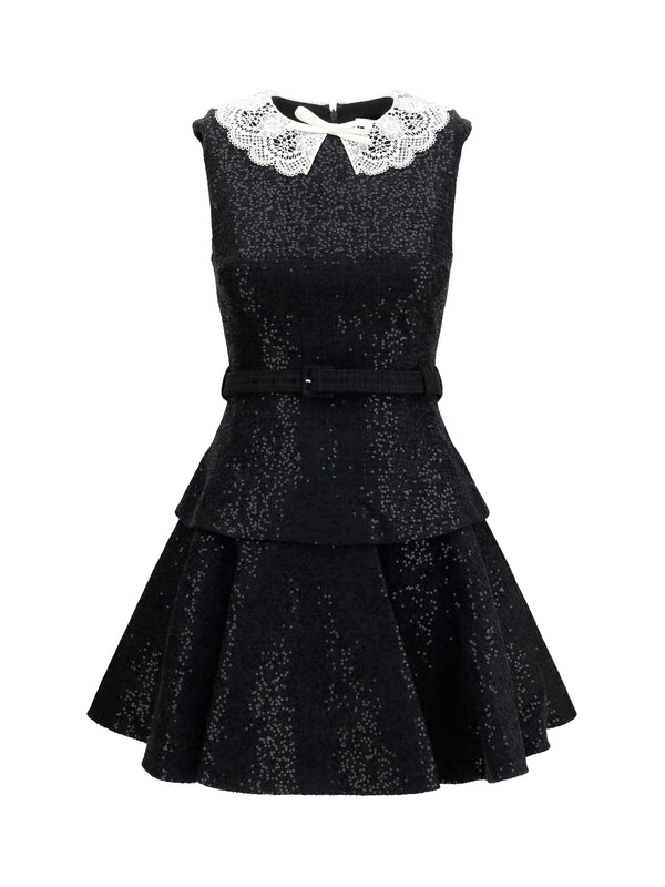 Self-Portrait 89% Polyester dress in black