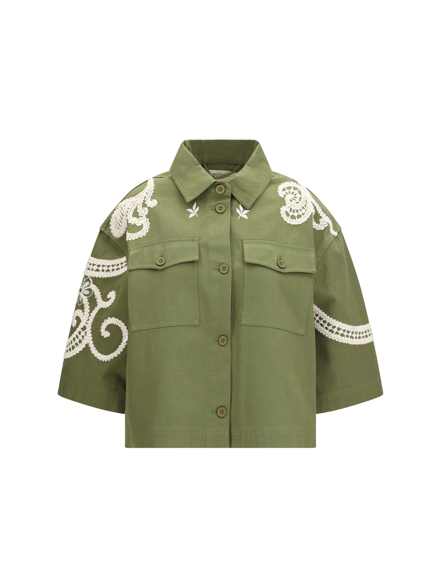 Max Mara Weekend 100% Cotton jacket in green
