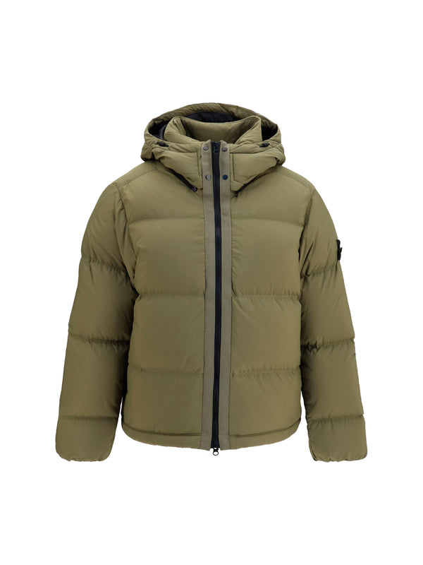 Stone Island 100% Polyamide down jacket in green