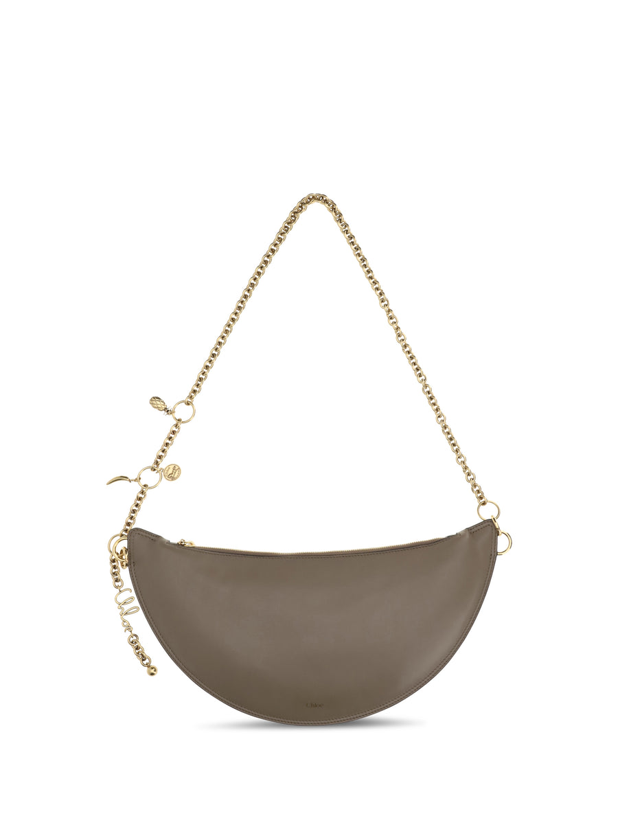 Chloé 100% calf leather (Bos Taurus) shoulder bag in gray