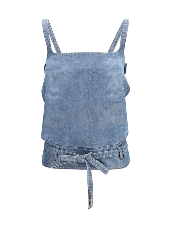 Diesel 95% Cotton; 5% Polyester tank top in blue