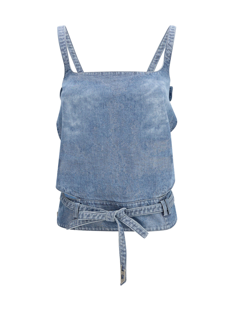 Diesel 95% Cotton; 5% Polyester tank top in blue