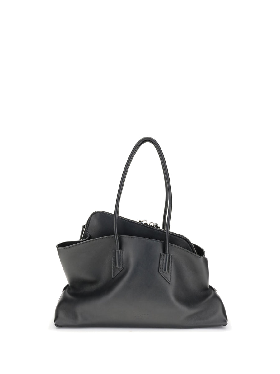 The Attico 100% Calf Leather Bos Taurus shoulder bag in black