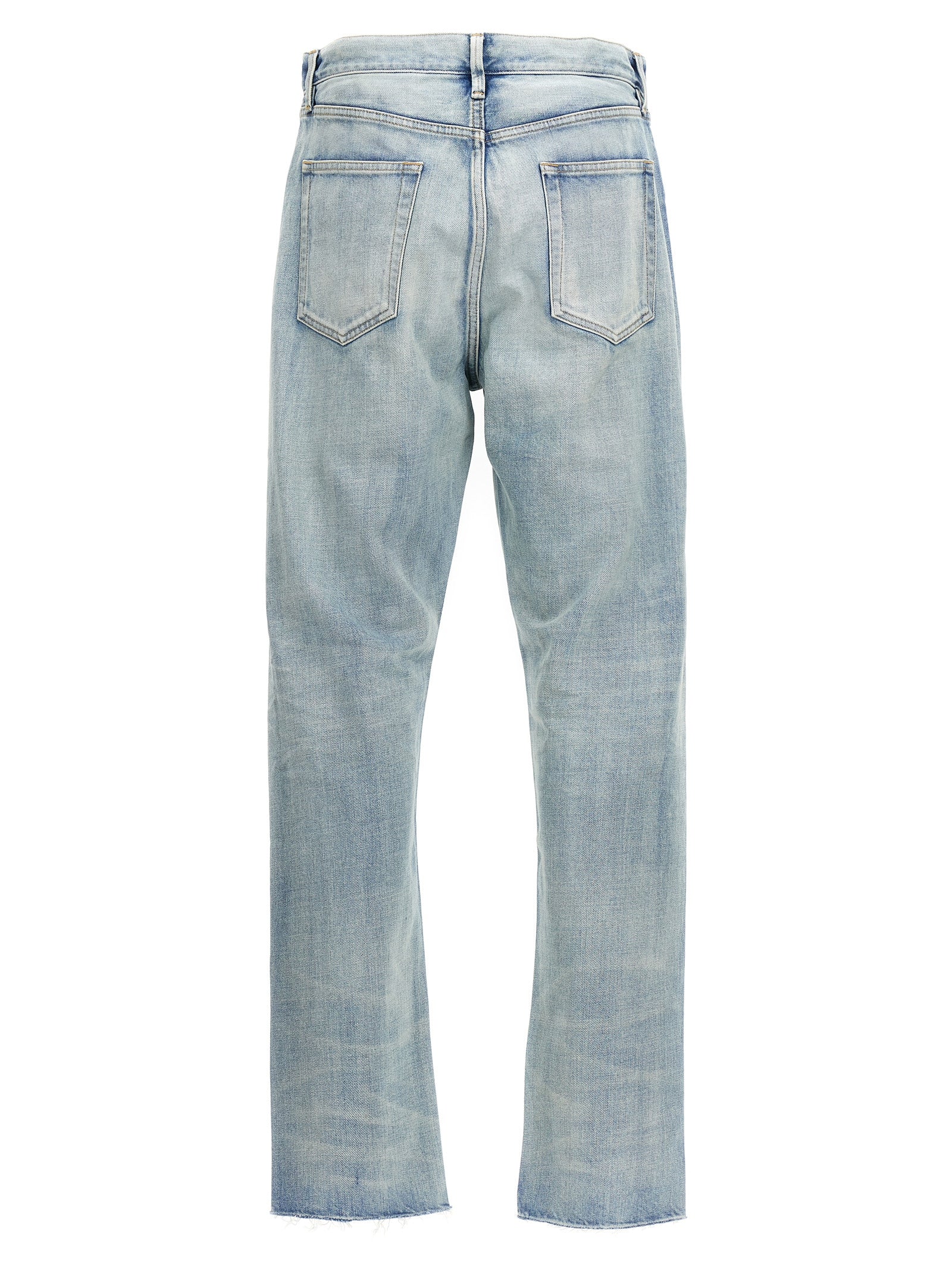 Straight 5 Pocket jeans Light Blue Cotton