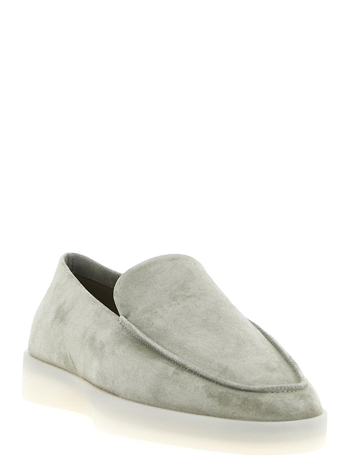 Casual Loafer loafers Gray Calfskin Leather (bos Taurus)