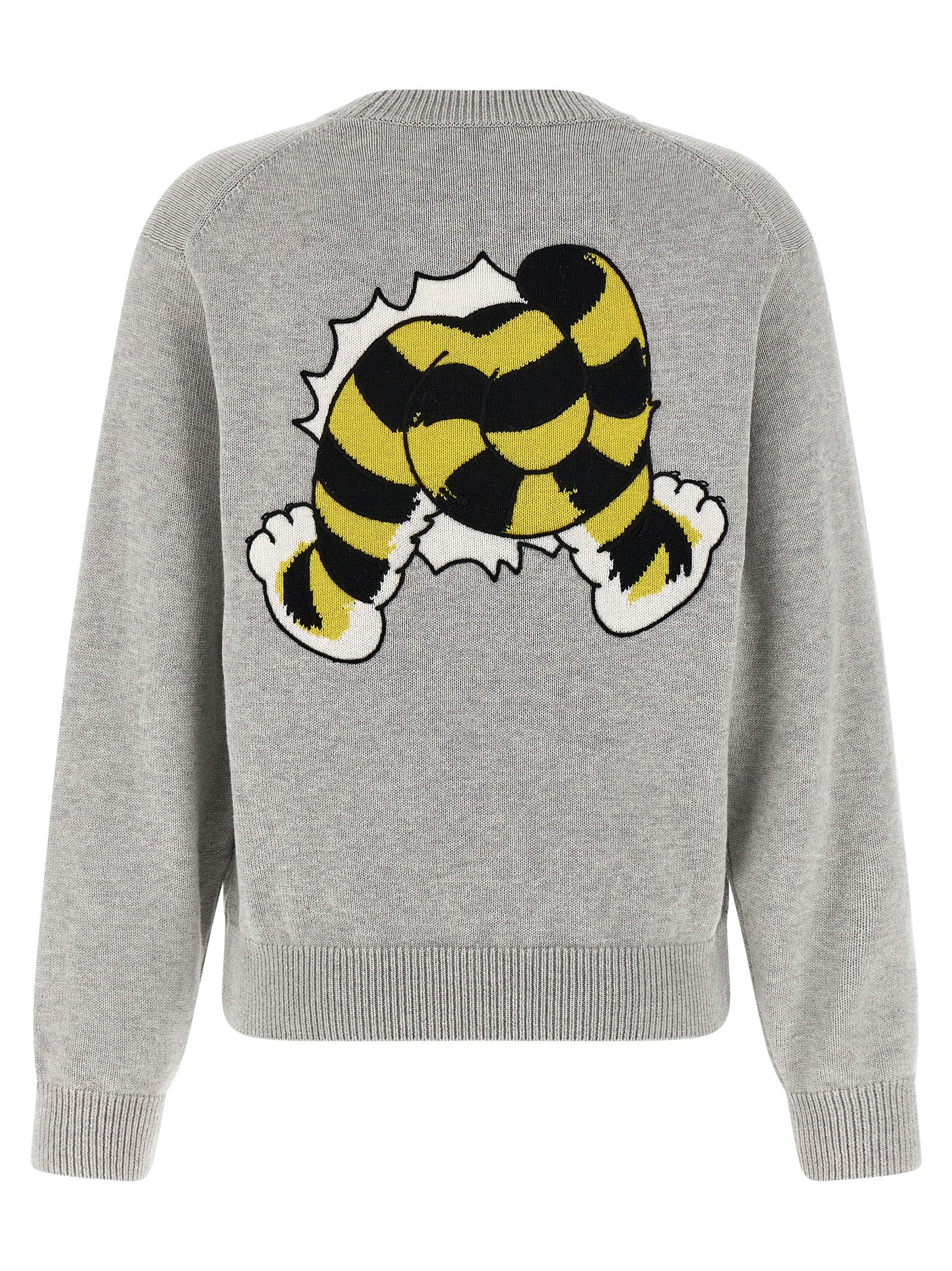 KENZO Wild Tiger sweater Gray Wool Sweater, Cardigans