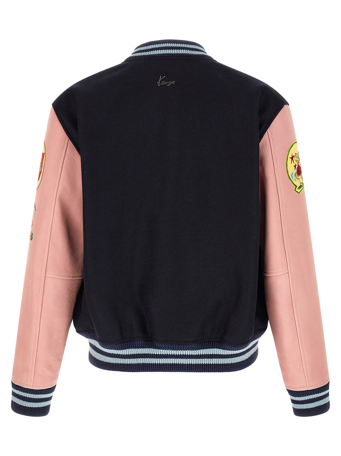 KENZO Badges jacket Multicolor Wool Down Jacket, Parka, Casual