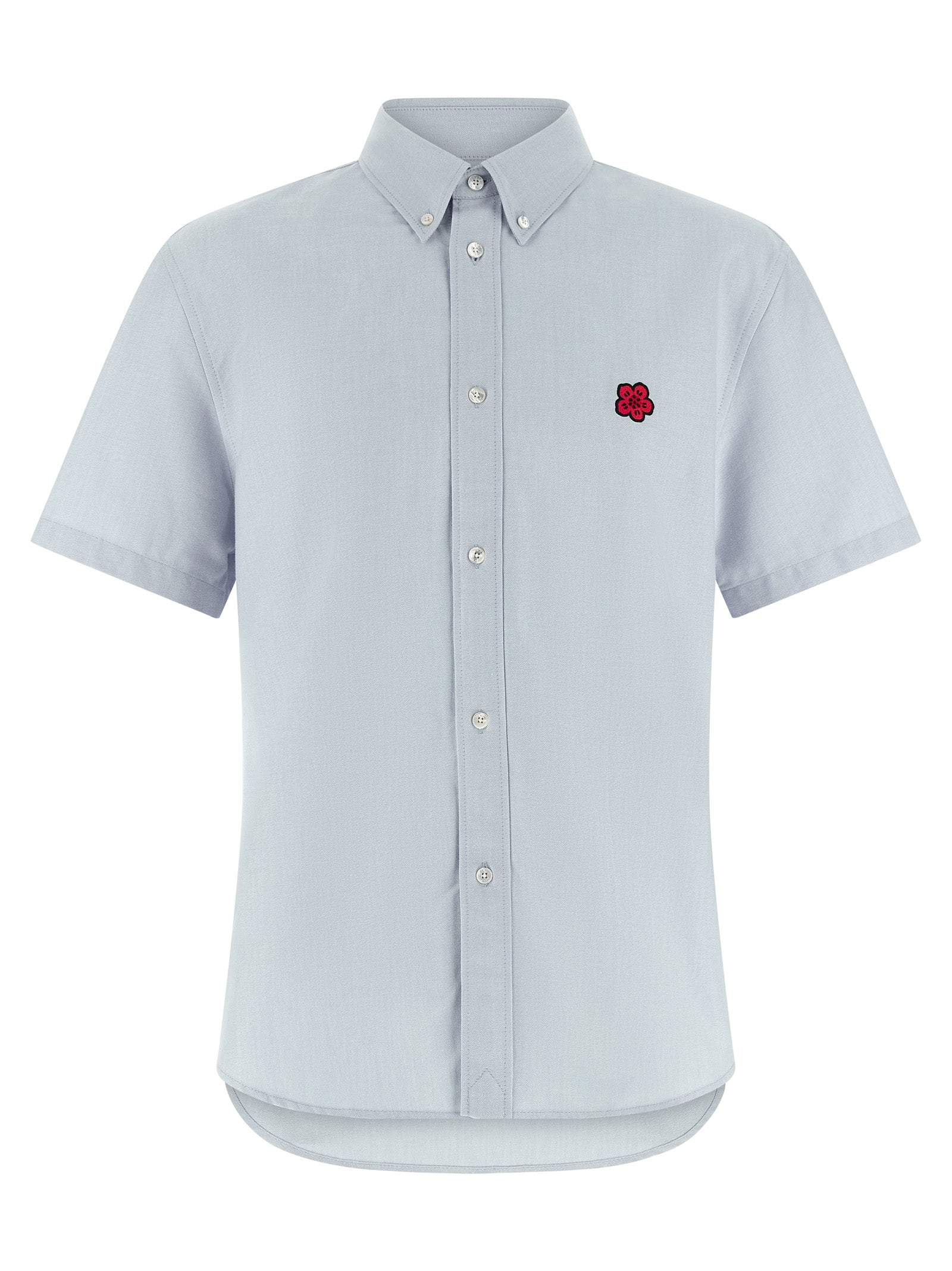 Boke Flower Crest shirt Light Blue Cotton Shirt, Blouse
