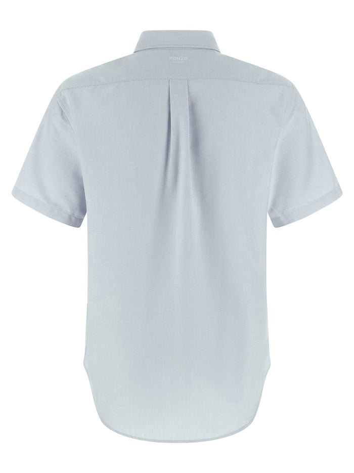 Boke Flower Crest shirt Light Blue Cotton Shirt, Blouse