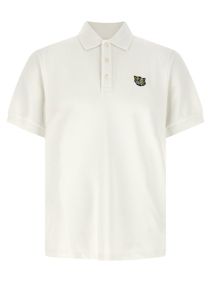 Wild Tiger Gots polo shirt White Cotton