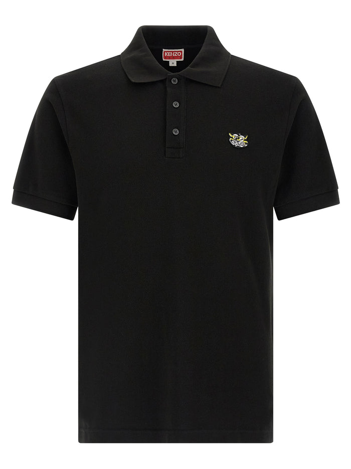 KENZO Wild Tiger polo shirt Black Cotton
