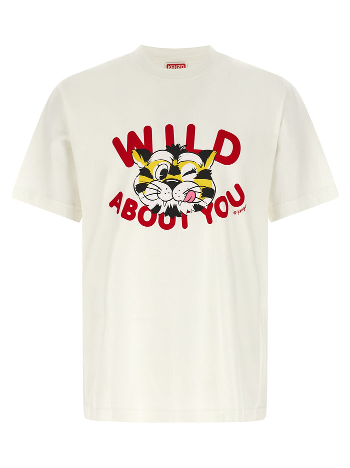 Wild Tiger T-shirt White Cotton