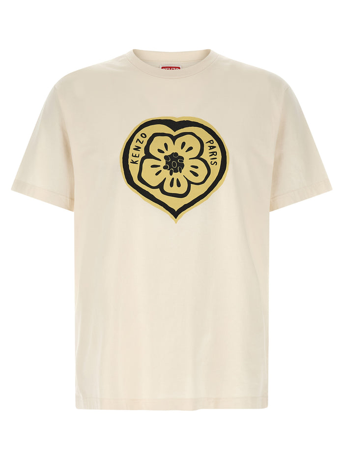 KENZO Boke Heart T-shirt Beige Cotton
