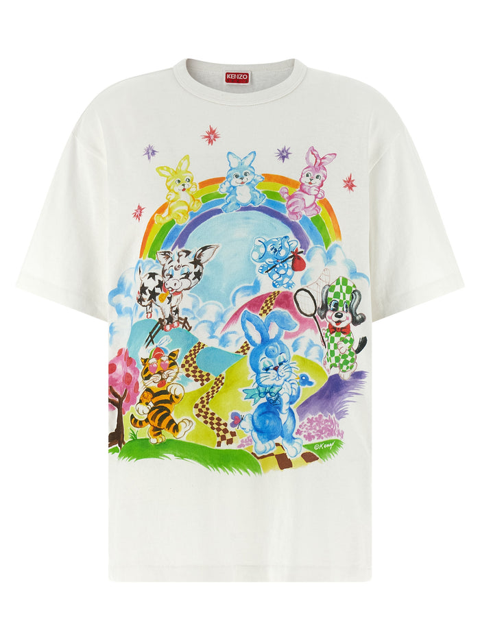 KENZO Cartoon T-shirt White Cotton