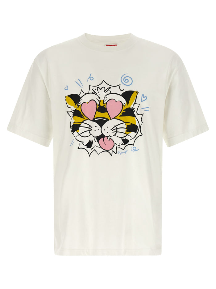 Wild Tiger T-shirt White Cotton