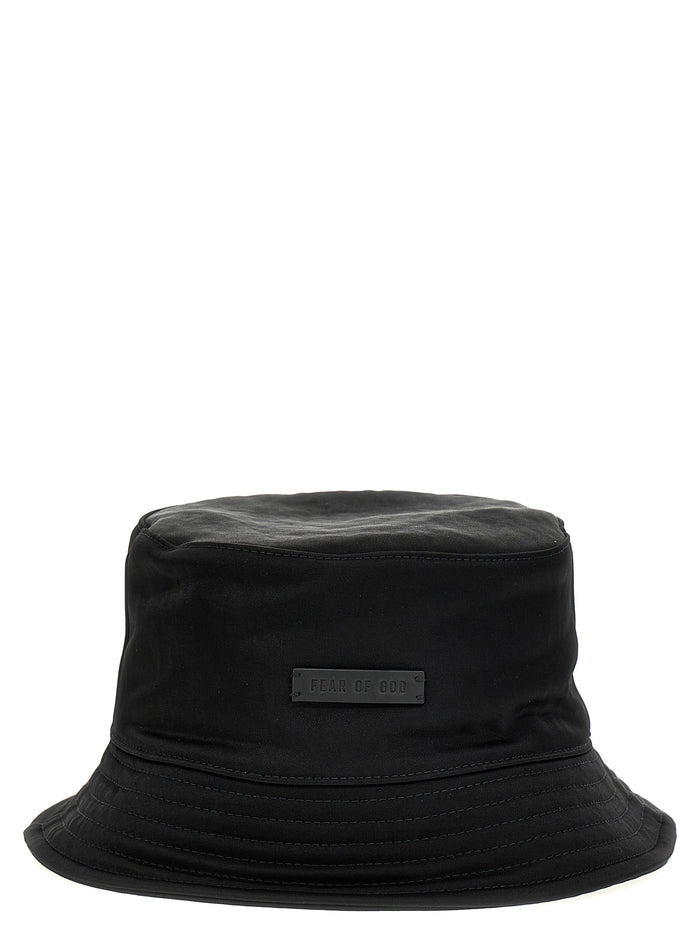 Logo patch bucket hat Black Polyamide