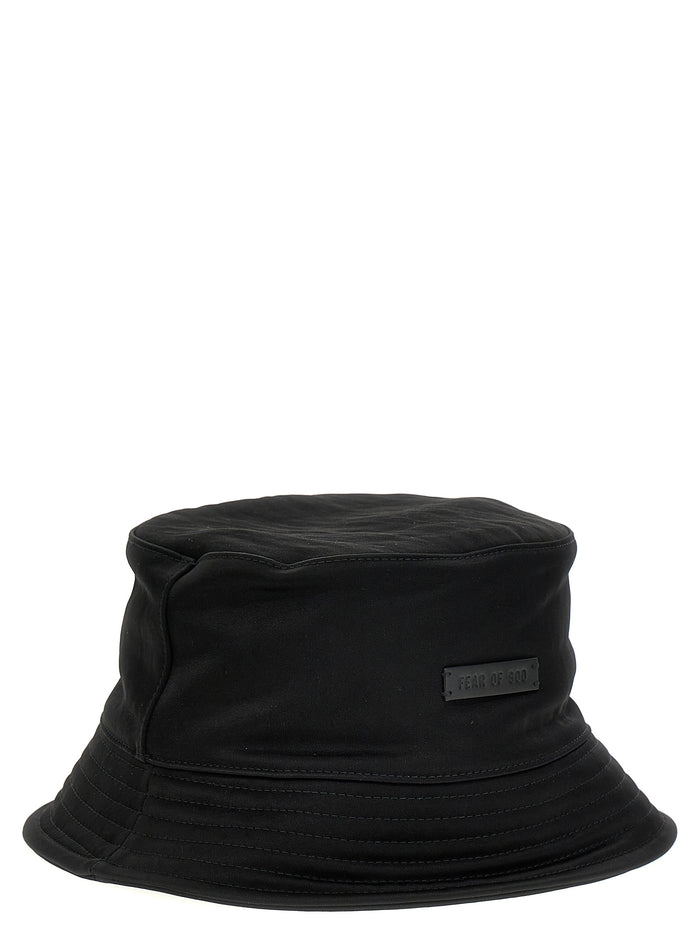 Logo patch bucket hat Black Polyamide