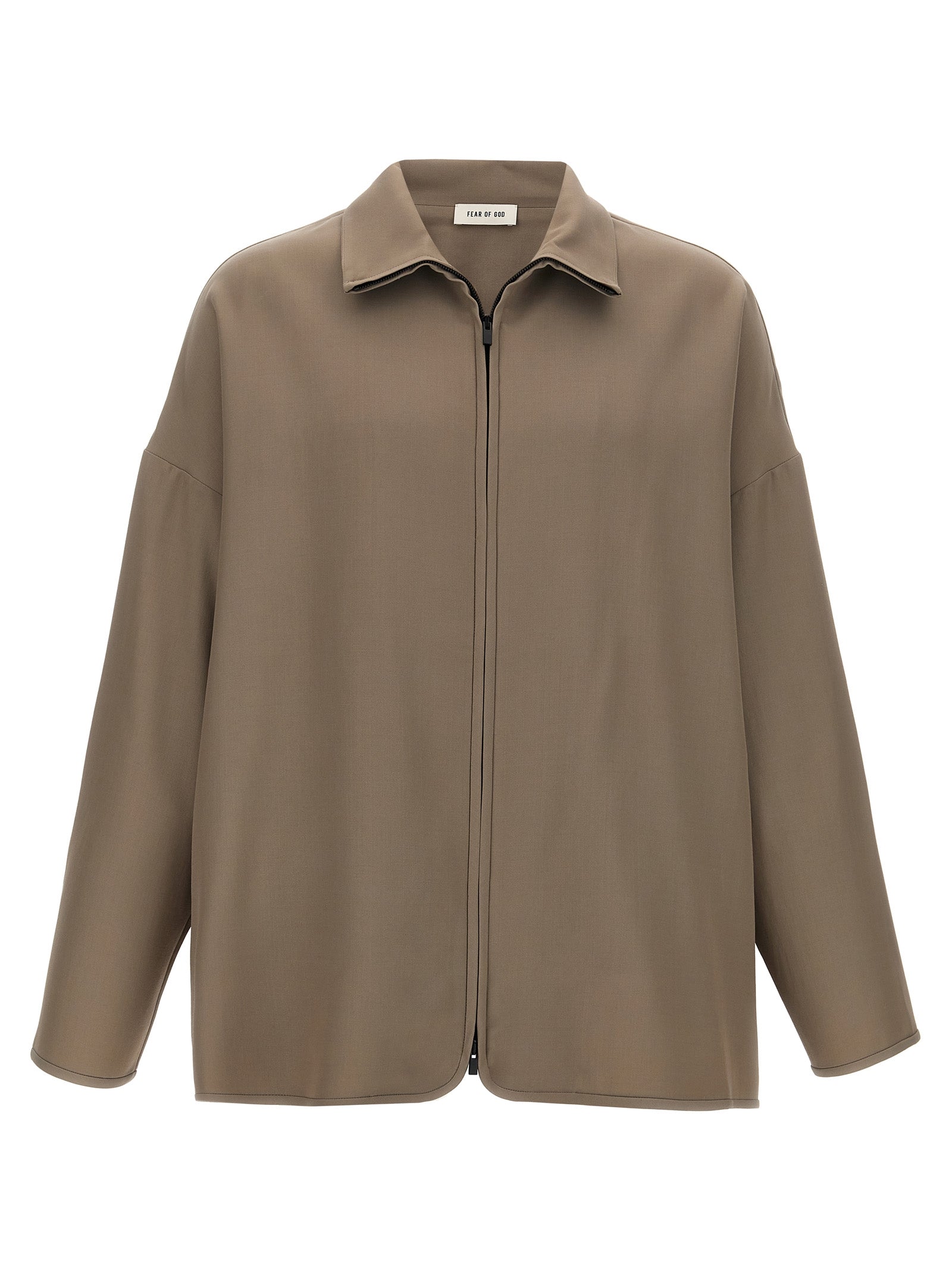 Wool jacket Beige Virgin Viscose Down Jacket, Parka, Casual