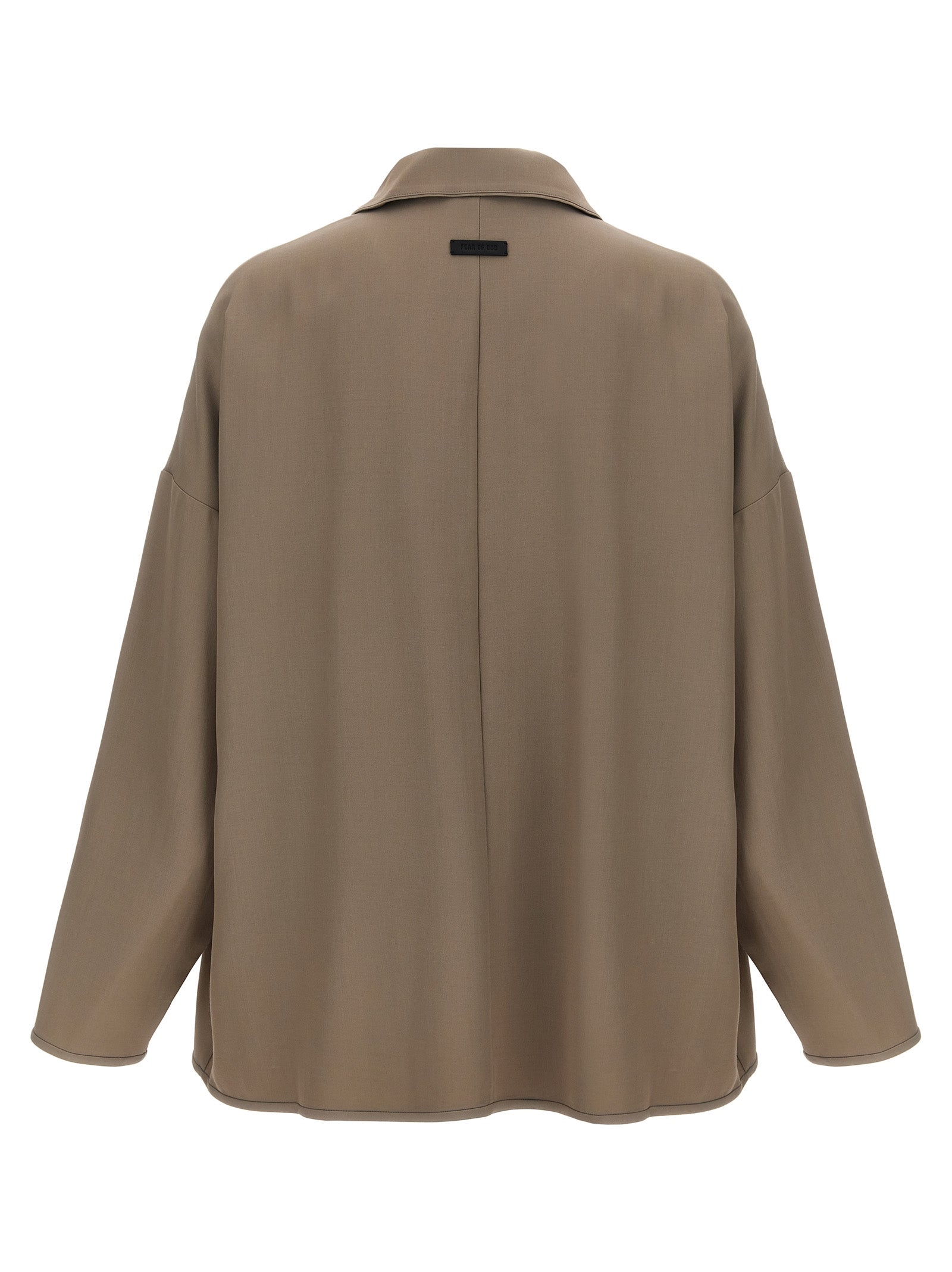 Wool jacket Beige Virgin Viscose Down Jacket, Parka, Casual