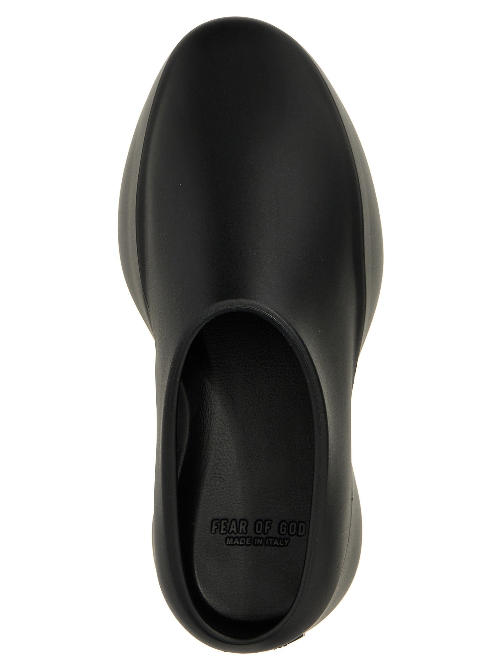 Eva Runner sabots Black Rubber Flat Shoes