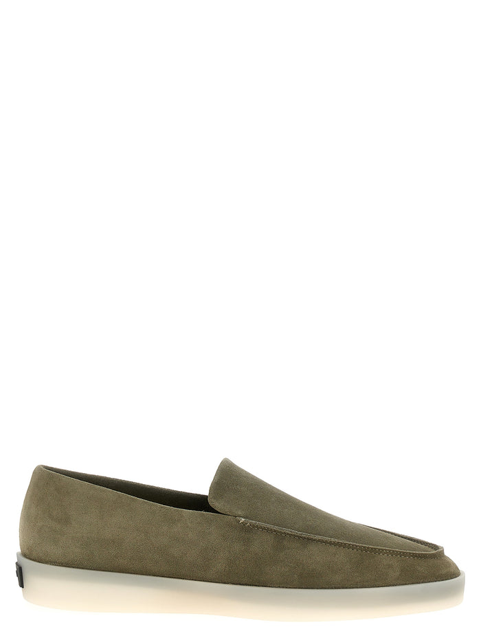 Loafer loafers Green Calfskin Leather
