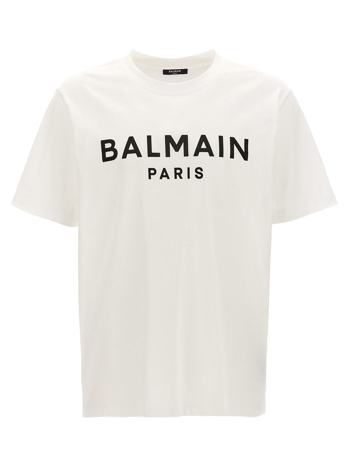 Logo print T-shirt White/black Cotton