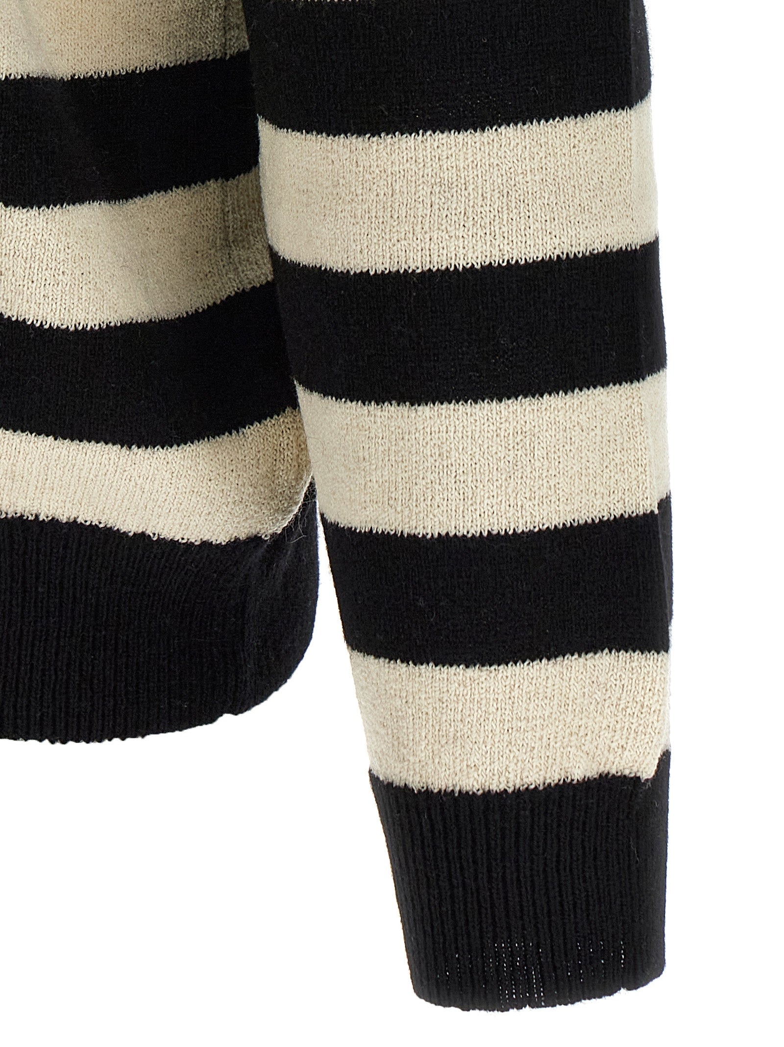 Marinière sweater White/black Wool Cashmere Sweater, Cardigans