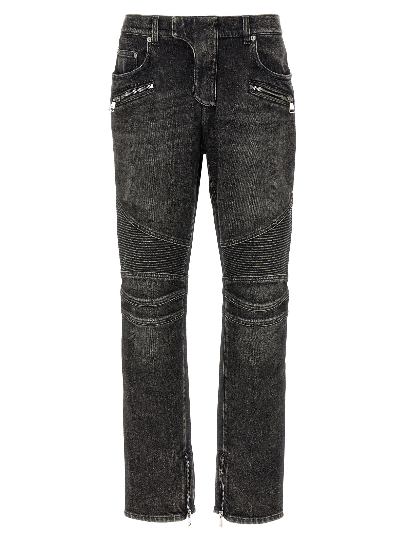 Biker jeans Gray Cotton