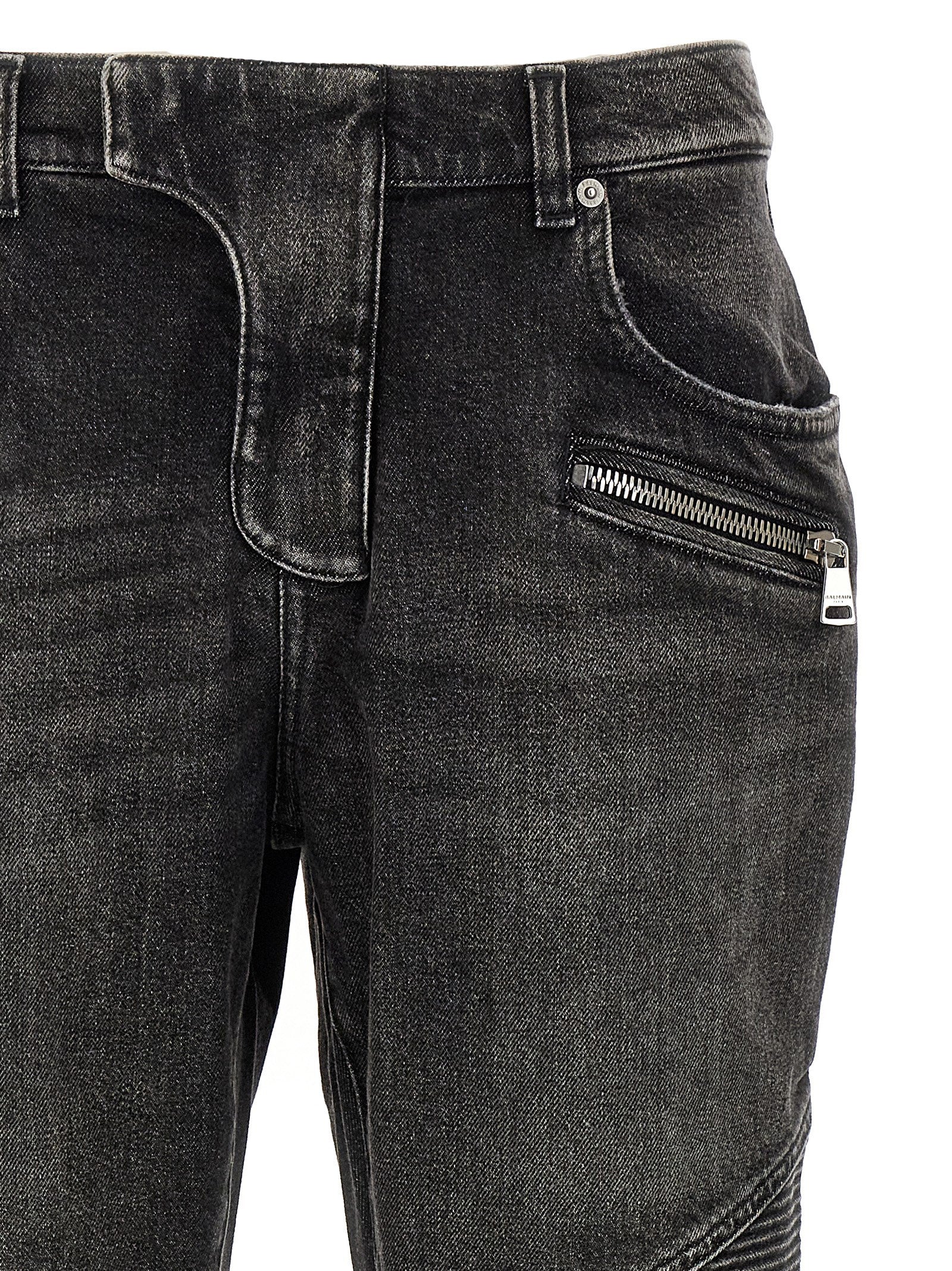 Biker jeans Gray Cotton