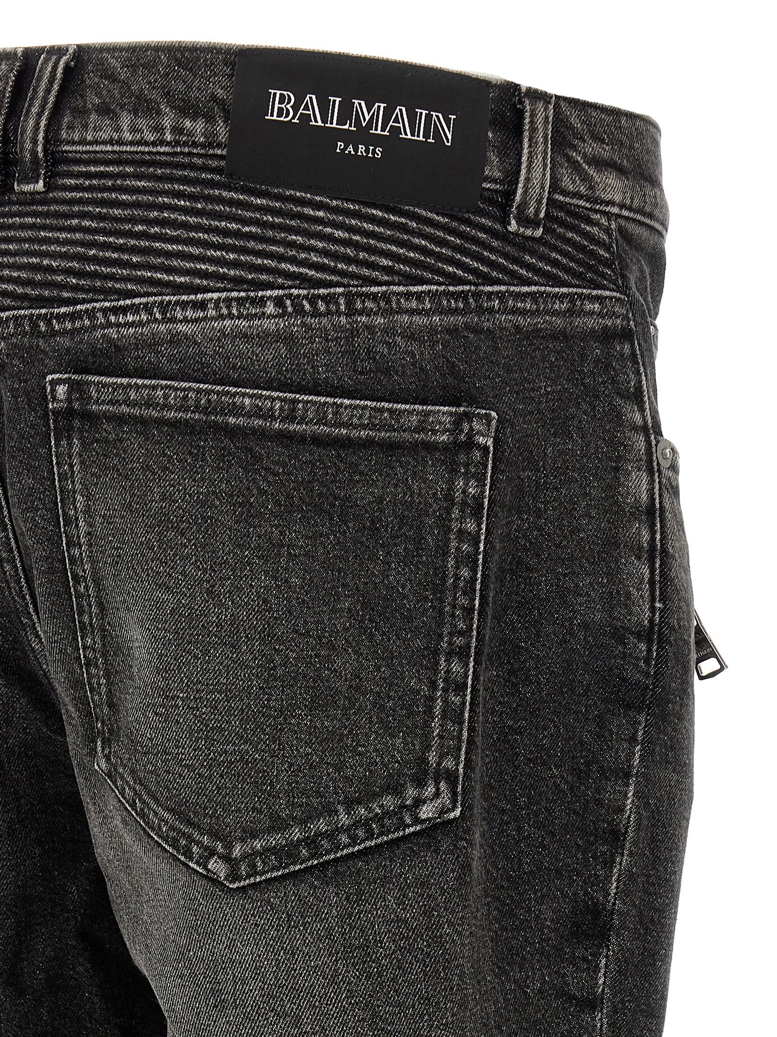 Biker jeans Gray Cotton