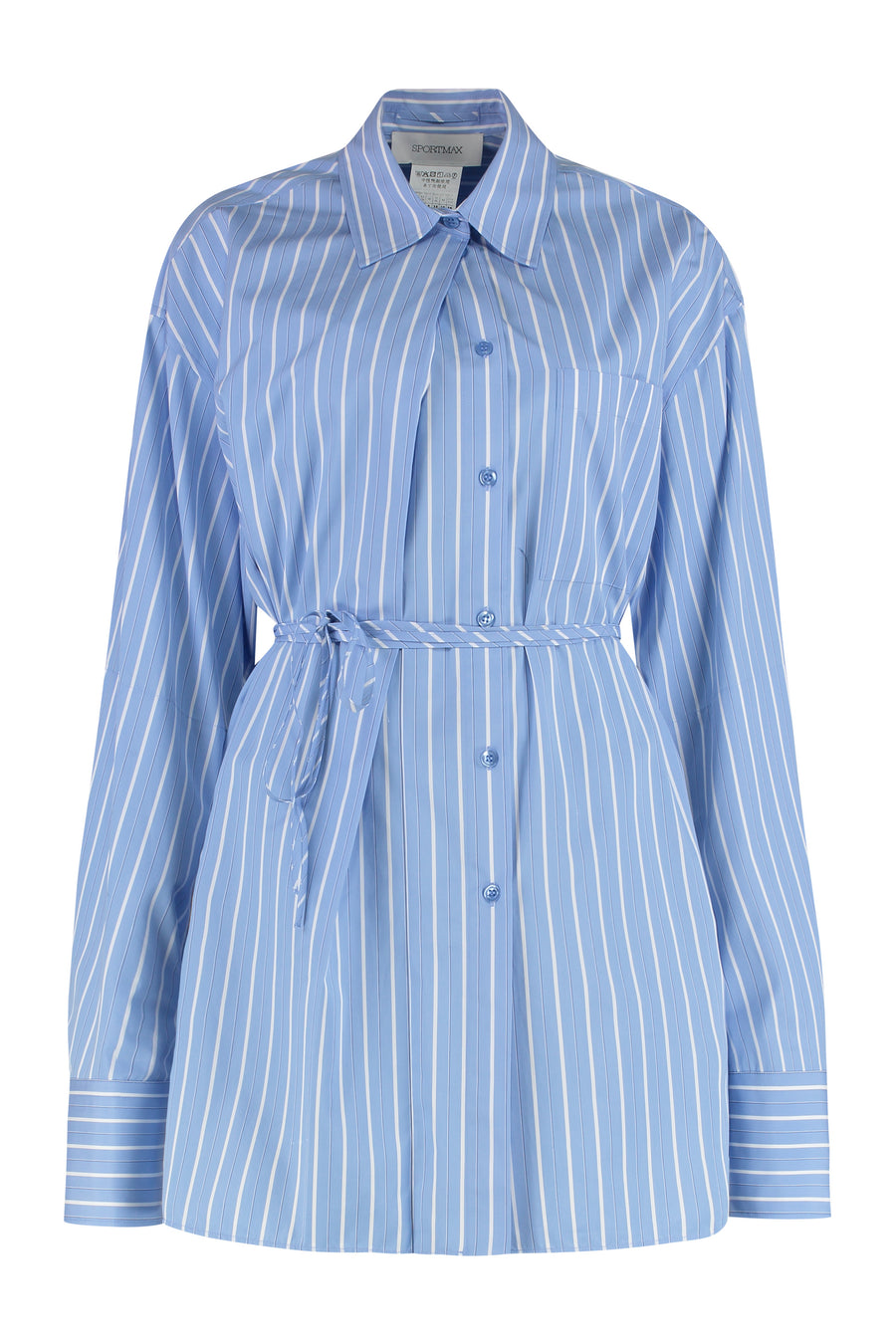 Striped Cotton Shirt Light Blue