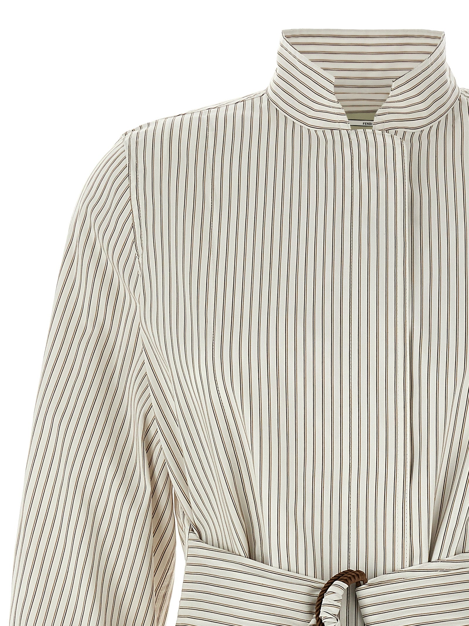 Striped blouson White Cotton Down Jacket, Parka, Casual Jackets
