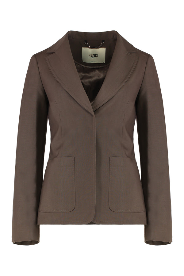 Blazer Wool-Mohair Brown Blazers