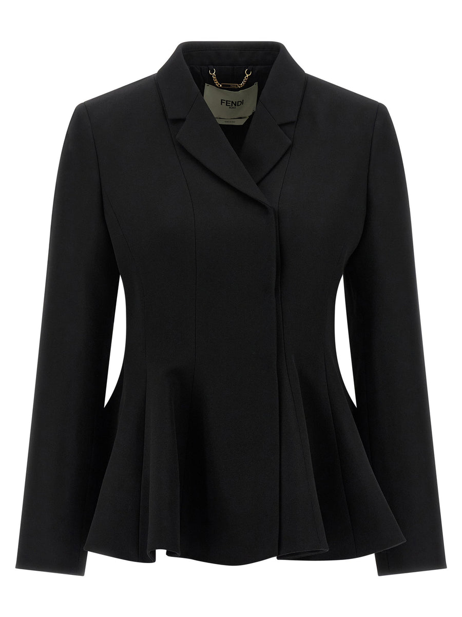 Fendi Grain de Poudre Blazer — Black