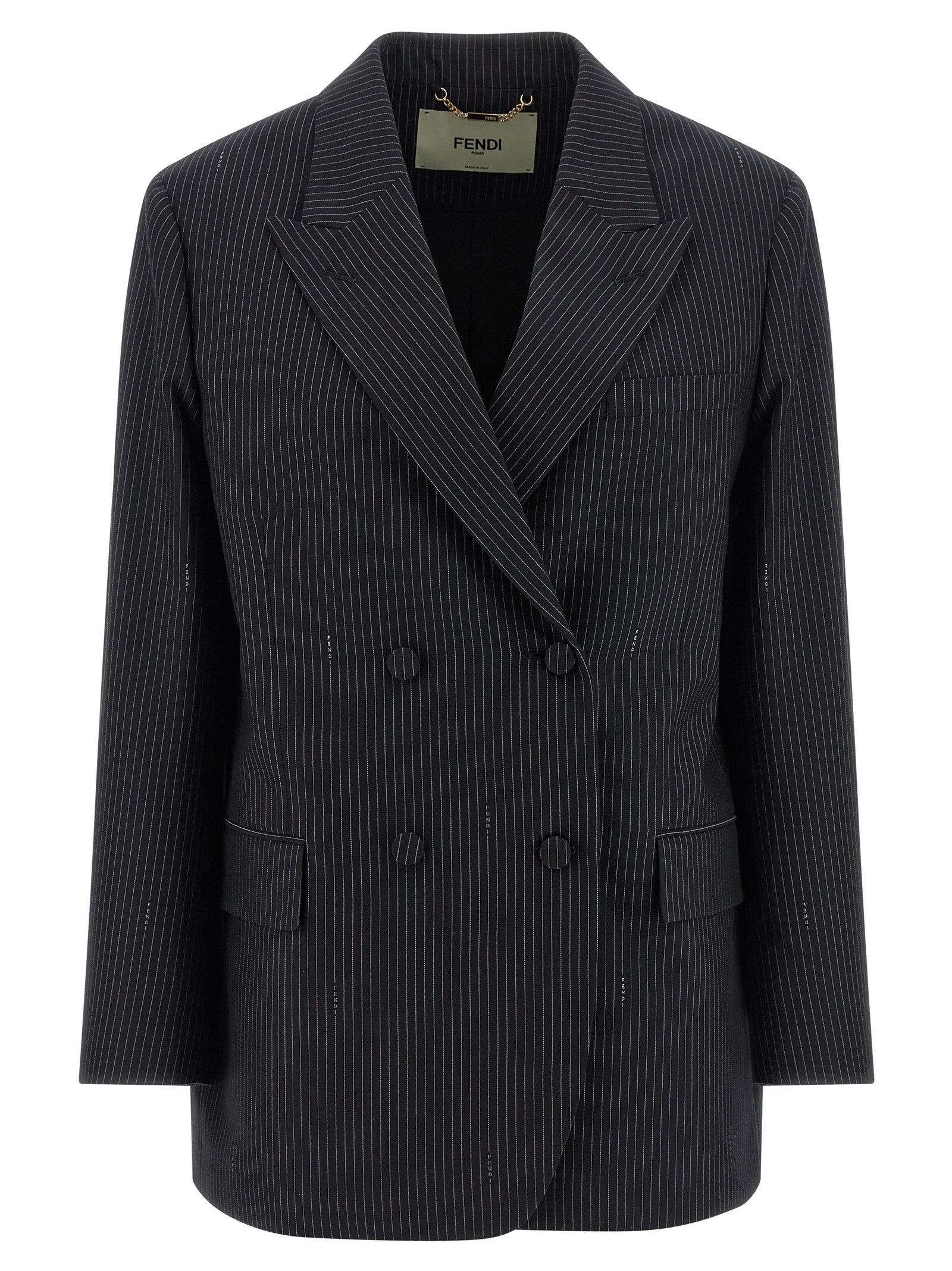 Pinstripe Wool Blazer Blue Blazer, Suits