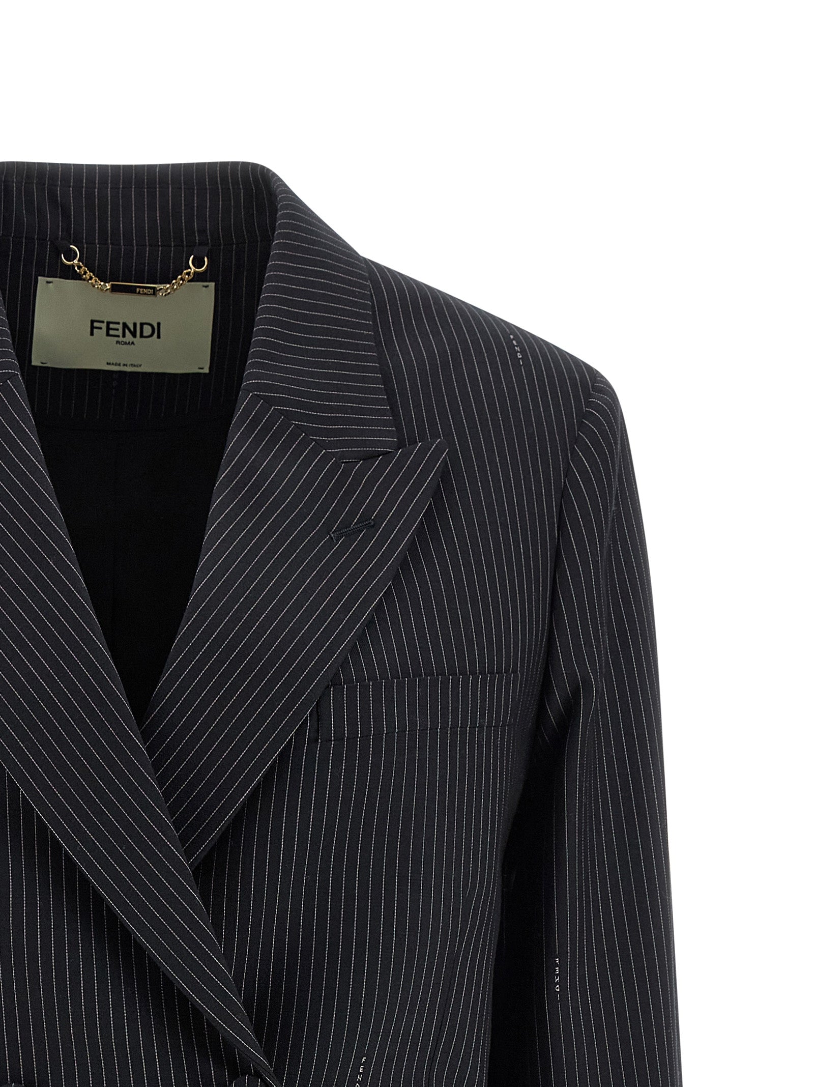 Pinstripe Wool Blazer Blue Blazer, Suits