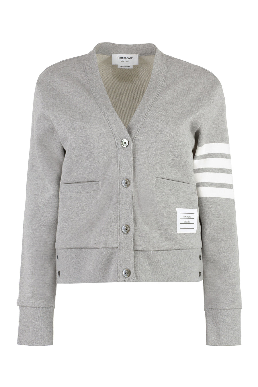 Logo Cotton Cardigan Grey Cardigans