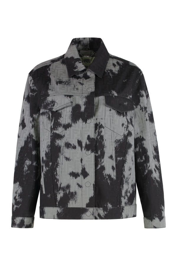 Denim Jacket Ff Black Cotton
