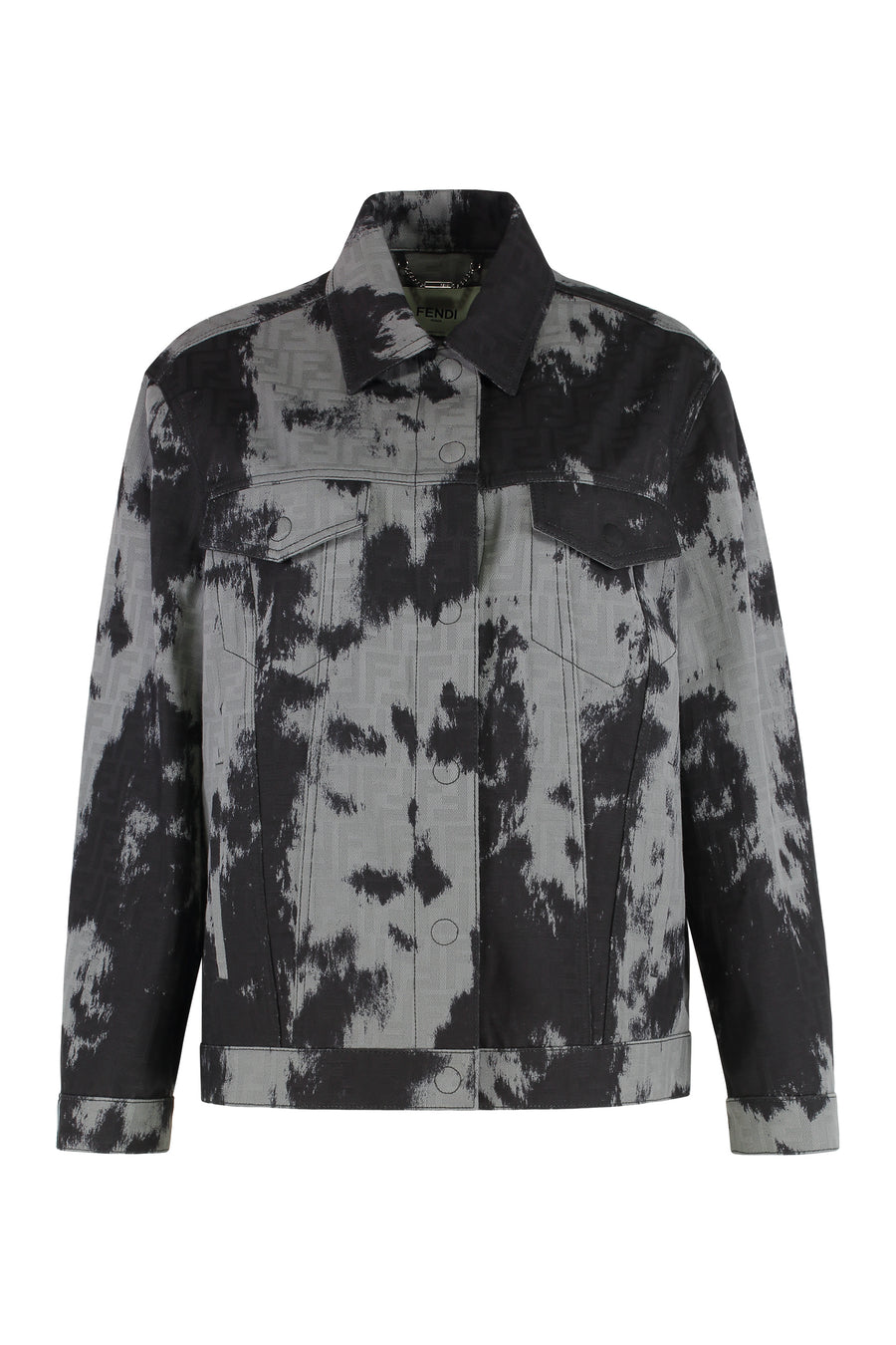 Denim Jacket Ff Black Cotton