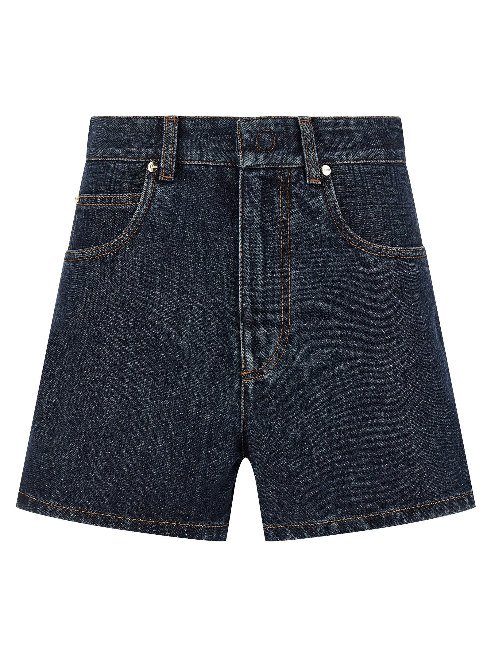 FF padded shorts Blue Cotton Bermuda