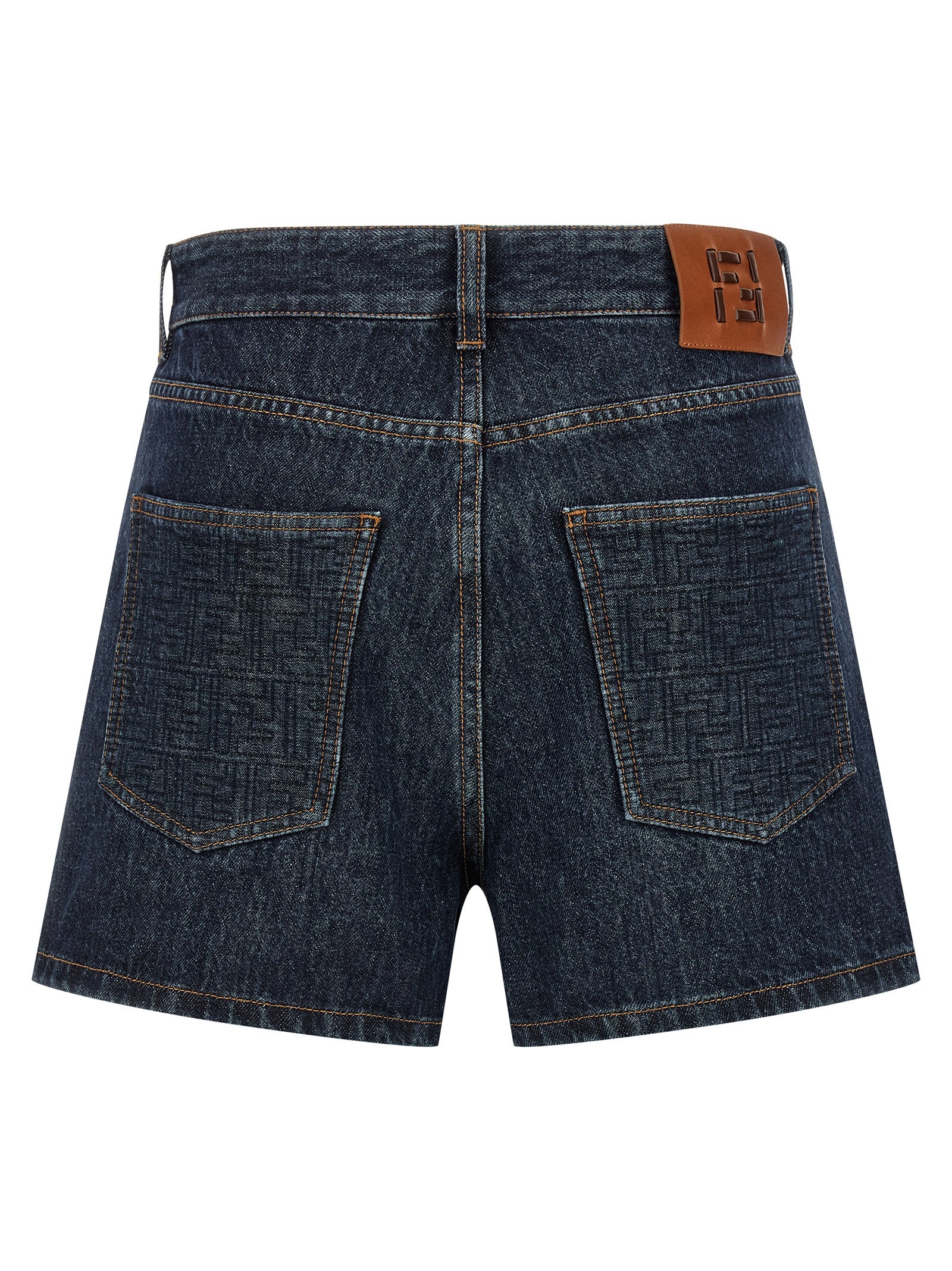 FF padded shorts Blue Cotton Bermuda