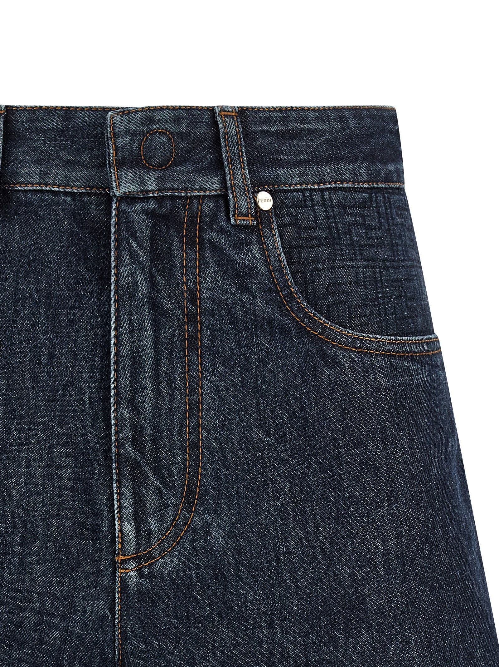 FF padded shorts Blue Cotton Bermuda