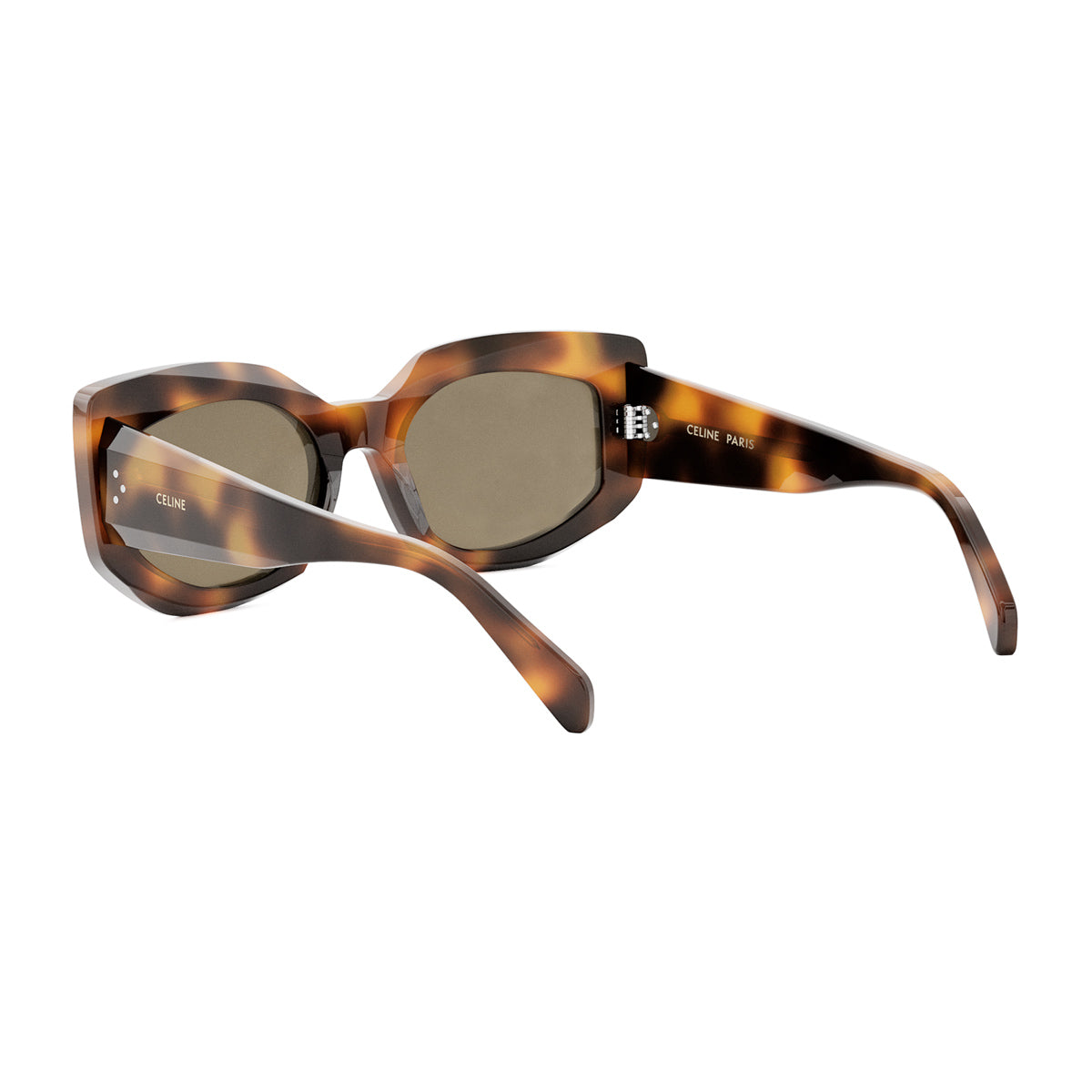 Celine CL40277I 3 Dots 53E Havana Marrone Acetate Occhiali Da Sole