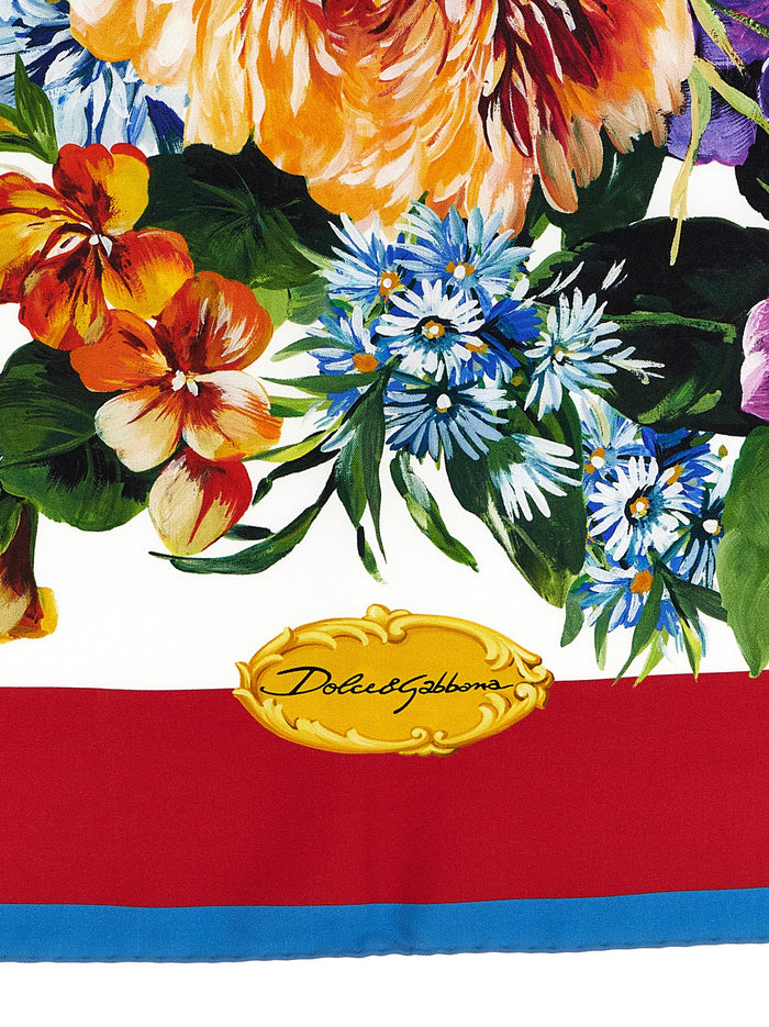 Floral print scarf Multicolor Silk Scarves, Foulards