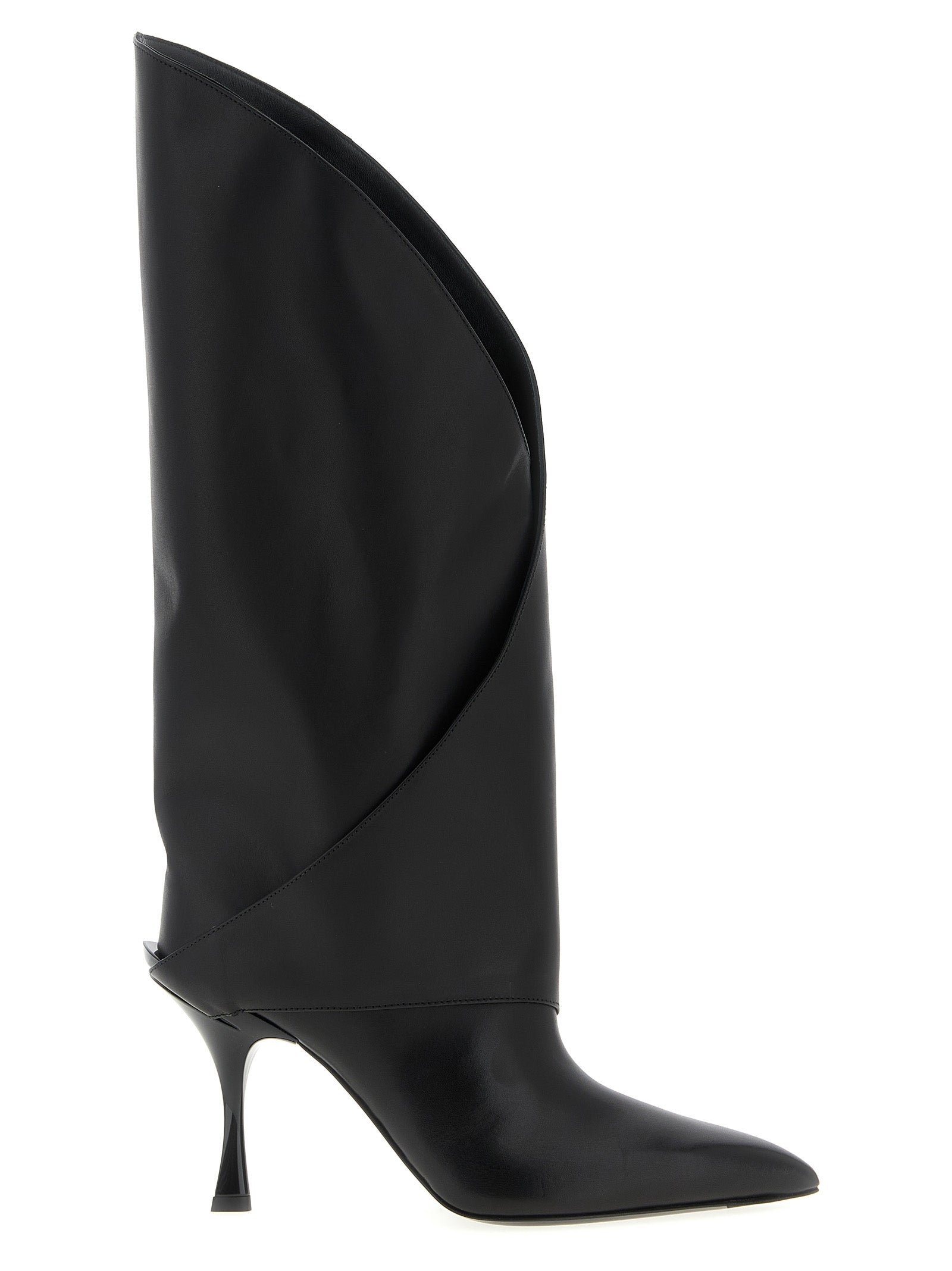Twist boots Black Calfskin Leather (bos Taurus) Boots, Ankle