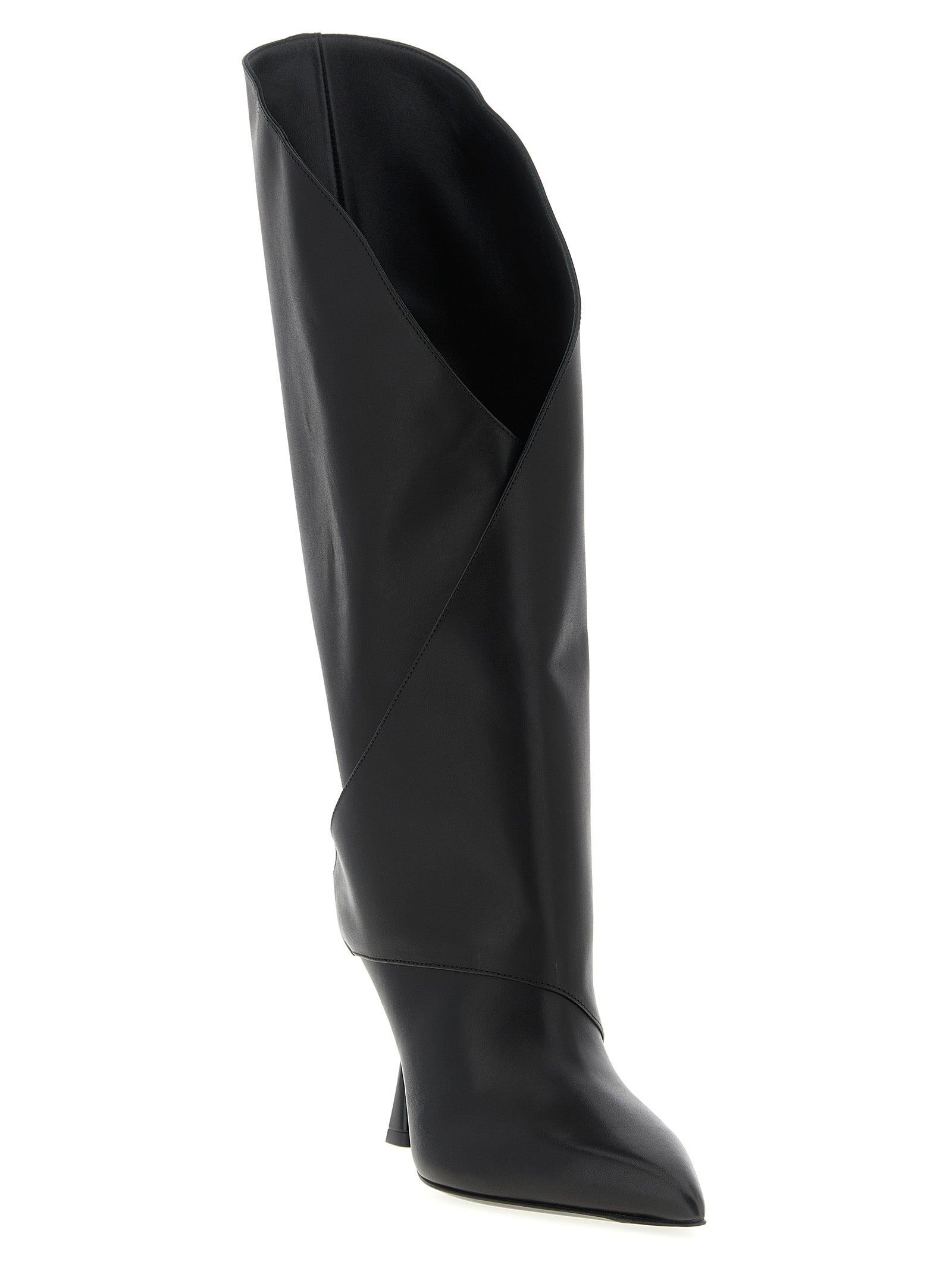 Twist boots Black Calfskin Leather (bos Taurus) Boots, Ankle