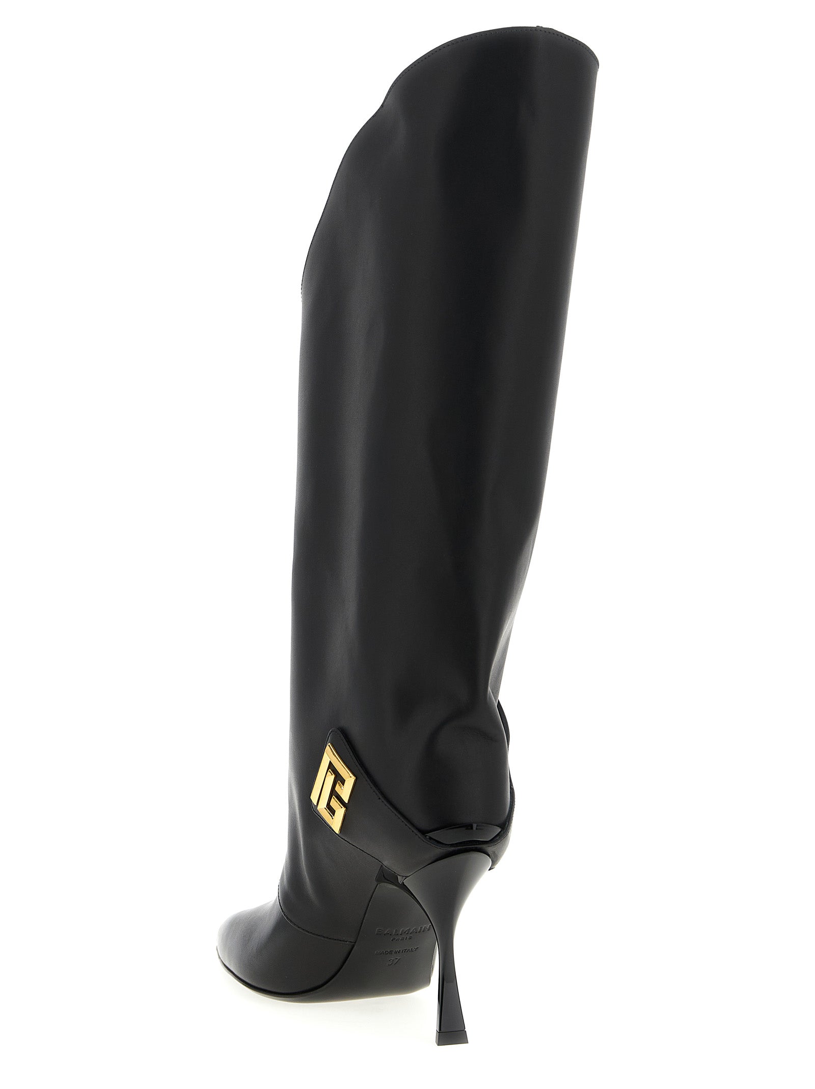 Twist boots Black Calfskin Leather (bos Taurus) Boots, Ankle