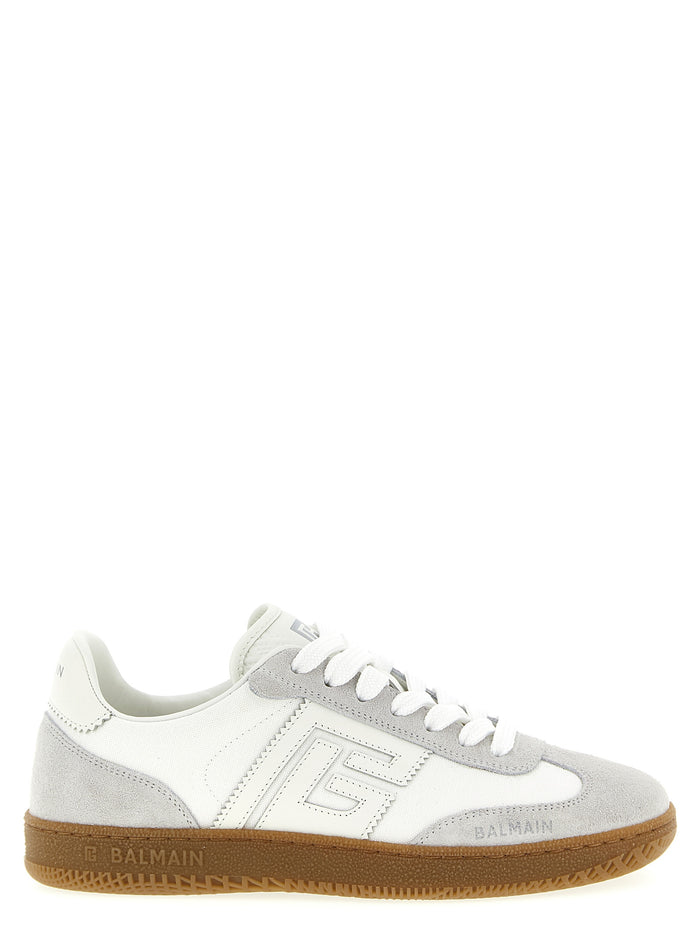 Balmain Swan sneakers Gray Calfskin Leather (bos Taurus)