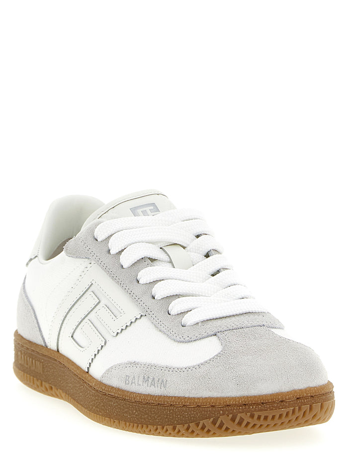 Balmain Swan sneakers Gray Calfskin Leather (bos Taurus)