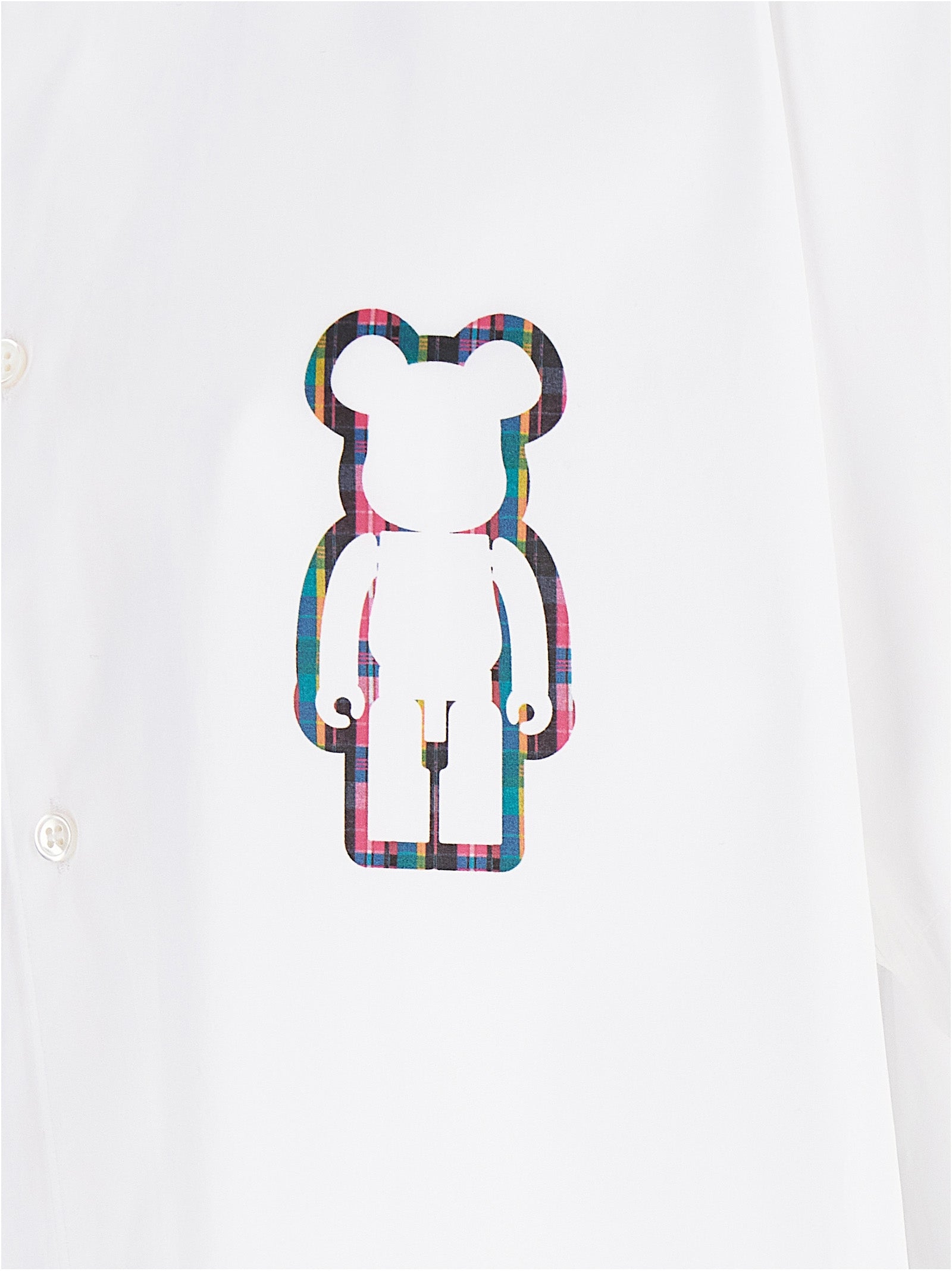 Camicia Comme des Garçons Shirt x BE@RBRICK White Cotton Shirt, Blouse